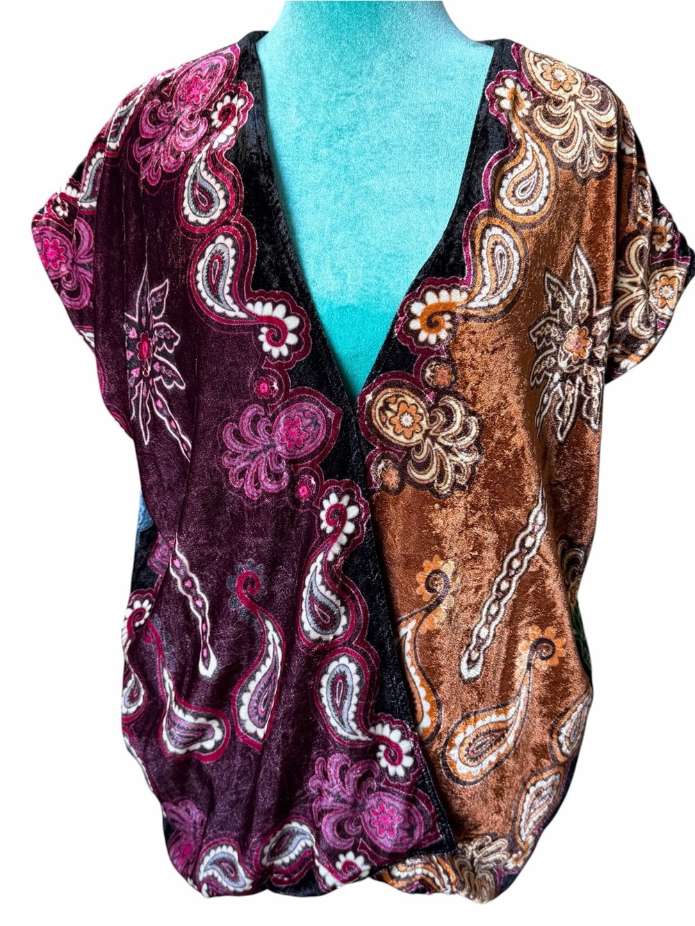 Farm Rio Sweet Mermaids Cap Sleeve Wrap Top